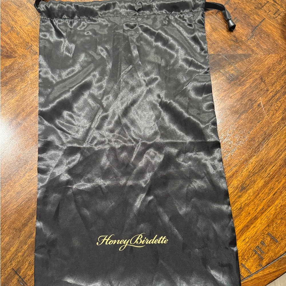 Honey Birdette Black Satin Pouch
